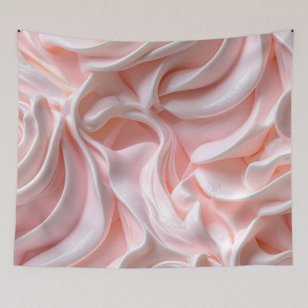 Item preview, Pink Whipped Cream Rosettes Swirl — Pastel Coquette Frosting Texture designed and sold by LYAN-STORE.