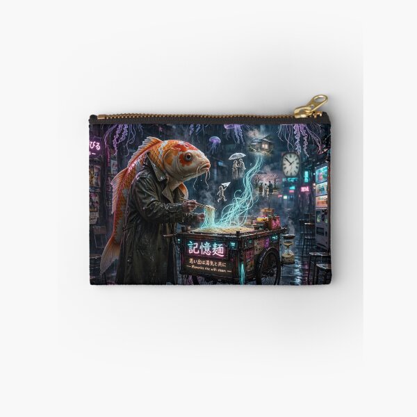 Item preview,  Koi Fish Eating Memory Noodles Rainy Night designed and sold by Aliforall.