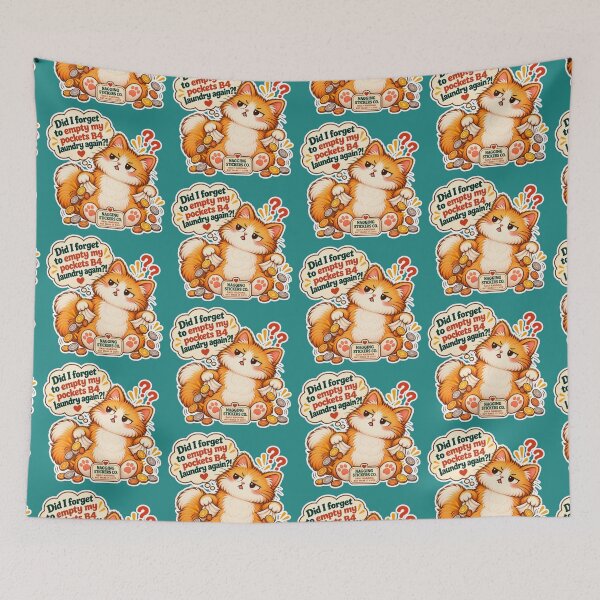 Item preview, NAGGINGCAT3 BY NAGGINGSTICKERSCO. DID I EMPTY MY POCKETS B4 LAUNDRY AGAIN?! MUNDANE COLLECTION | GREEN Edition | No.02 designed and sold by LaMaisonOfMY.