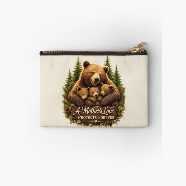 Item preview, A Mother's Love Protects Forever Bear & Baby Cubs designed and sold by Rosie's Wildflower Boutique.