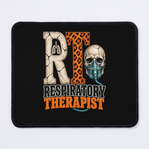 Item preview, Leopard Print RT Skull Respiratory Therapist designed and sold by ClinicalHubs.