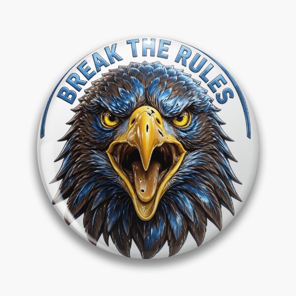 Item preview, Break The Rules Eagle - Fierce Blue Eagle Head Design designed and sold by prithvi chand.