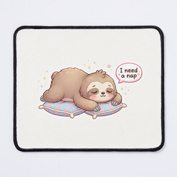 Item preview, I Need a Nap Kawaii Sloth Sticker designed and sold by Cerys-GS.