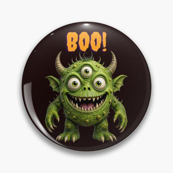 Item preview, Cute Halloween Monster BOO Green Dragon designed and sold by BedheadBobShop.