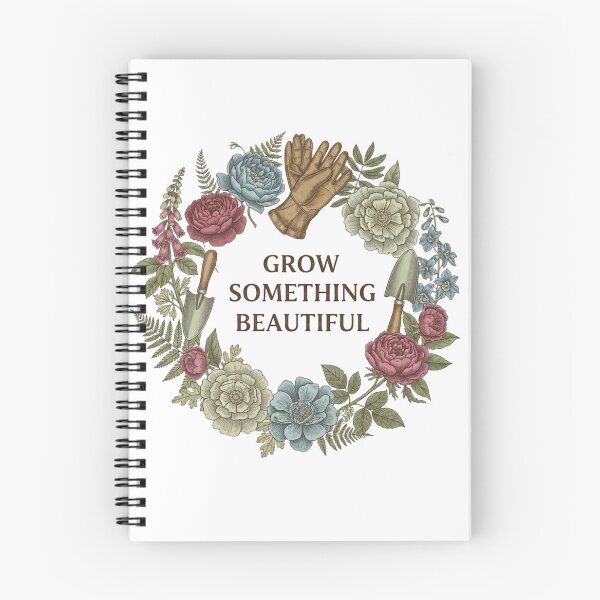 Item preview, Grow Something Beautiful Vintage Botanical Gardening Design designed and sold by JL Studio - Cozy Arts.