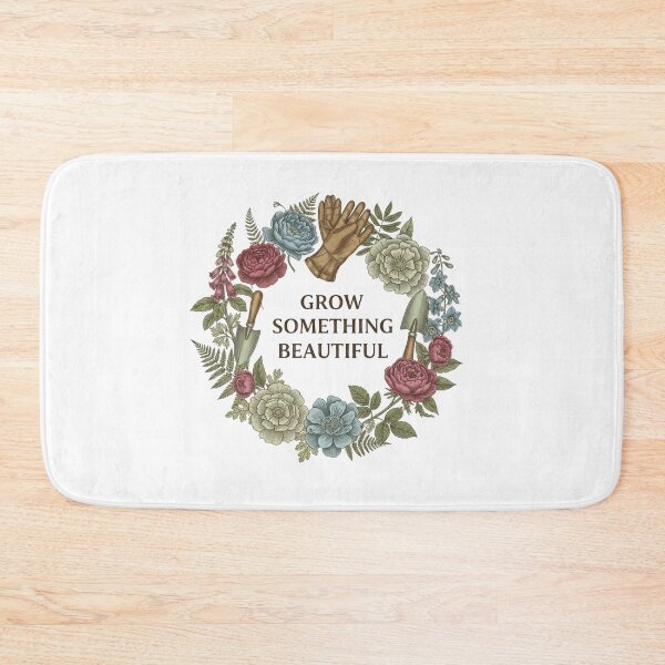 Item preview, Grow Something Beautiful Vintage Botanical Gardening Design designed and sold by JL Studio - Cozy Arts.