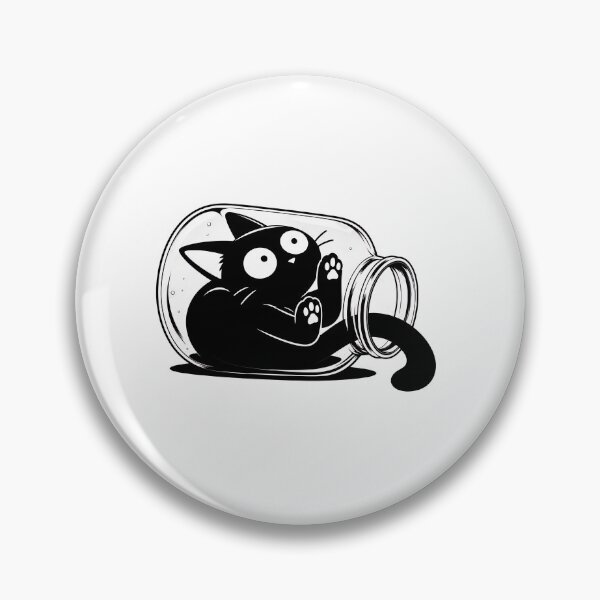 Item preview, Trapped Black Cat Bottle Funny Animal designed and sold by OlyvieArt.