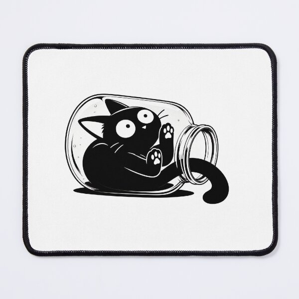 Item preview, Trapped Black Cat Bottle Funny Animal designed and sold by OlyvieArt.