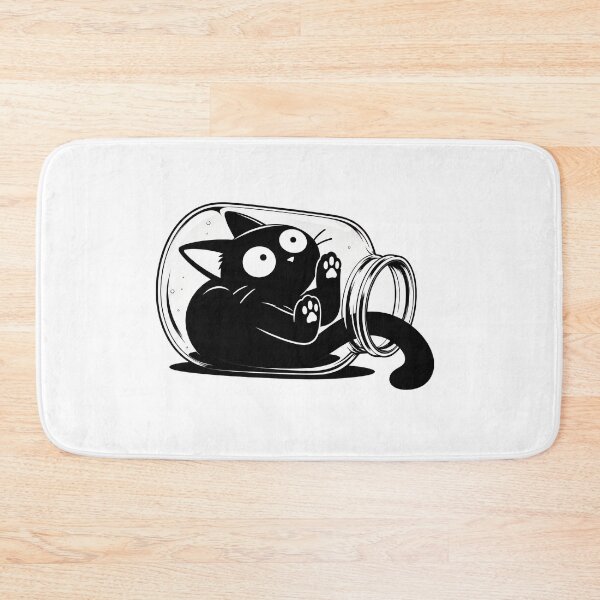 Item preview, Trapped Black Cat Bottle Funny Animal designed and sold by OlyvieArt.