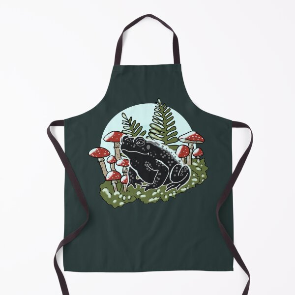 Item preview, Goblincore Frog with Amanita Mushrooms and Fern Moon Art  designed and sold by LeshanArt.