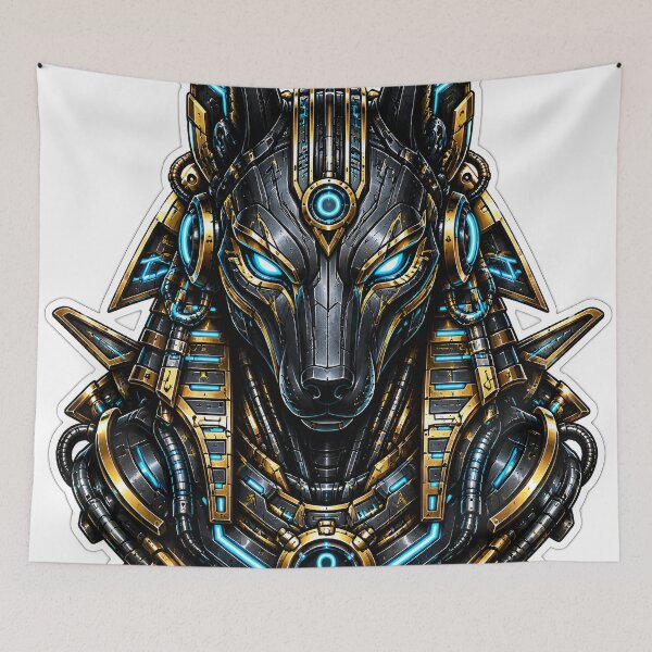 Item preview, Cyberpunk Futuristic Mecha Anubis God Art designed and sold by RiteshCenter .