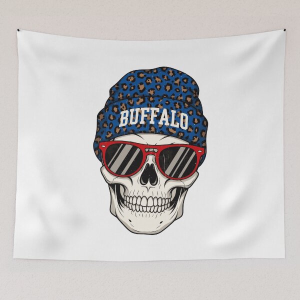 Item preview, Buffalo Skull Leopard Beanie Red Sunglasses designed and sold by JamezRoige.