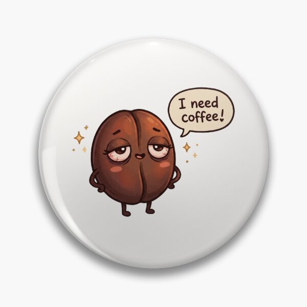 Item preview, I Need Coffee Kawaii Bean Sticker designed and sold by Cerys-GS.