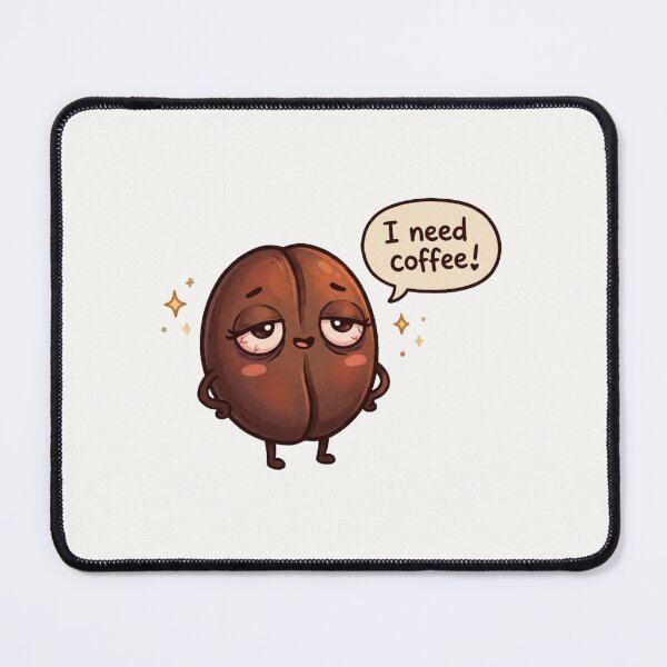 Item preview, I Need Coffee Kawaii Bean Sticker designed and sold by Cerys-GS.