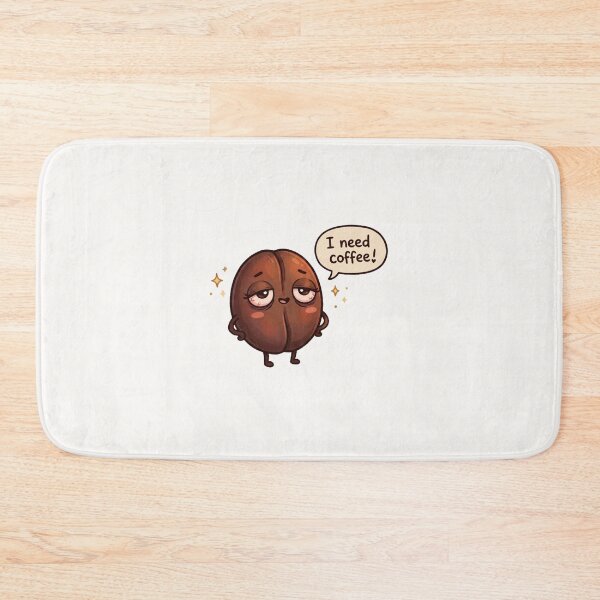 Item preview, I Need Coffee Kawaii Bean Sticker designed and sold by Cerys-GS.