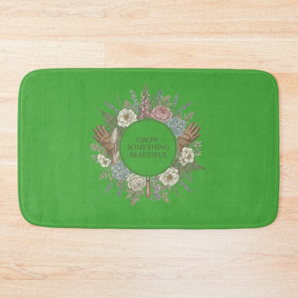 Item preview, New Grow Something Beautiful Vintage Botanical Gardening Design designed and sold by JL Studio - Cozy Arts.