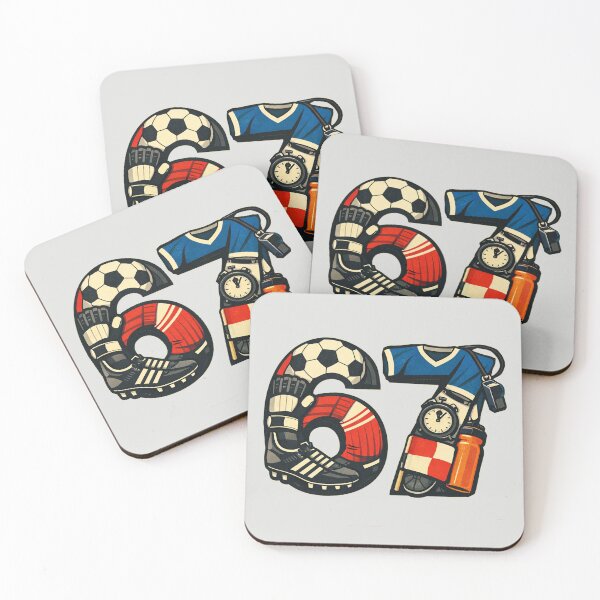 Item preview, six seven meme - 67 FOOTBALL SOCCER designed and sold by DIGOR shop.