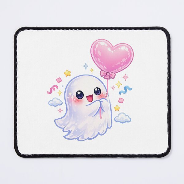 Item preview, Heart Balloon Ghost Pastel Kawaii Cute Spirit Art designed and sold by Sommium .