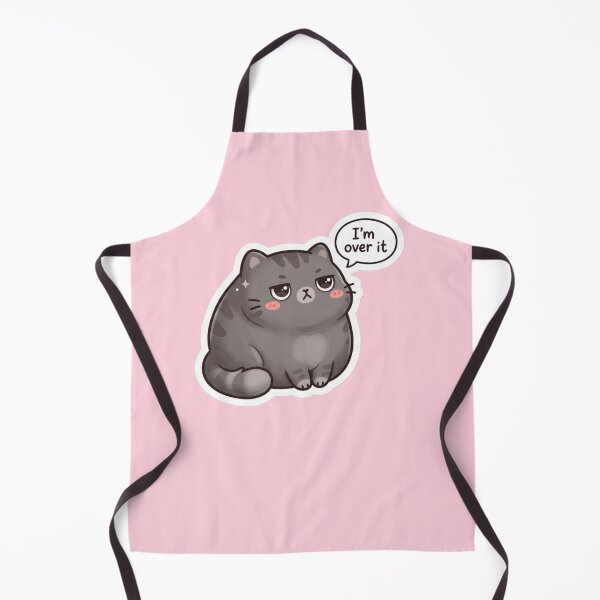 Item preview, I’m Over It Kawaii Cat Sticker designed and sold by Cerys-GS.