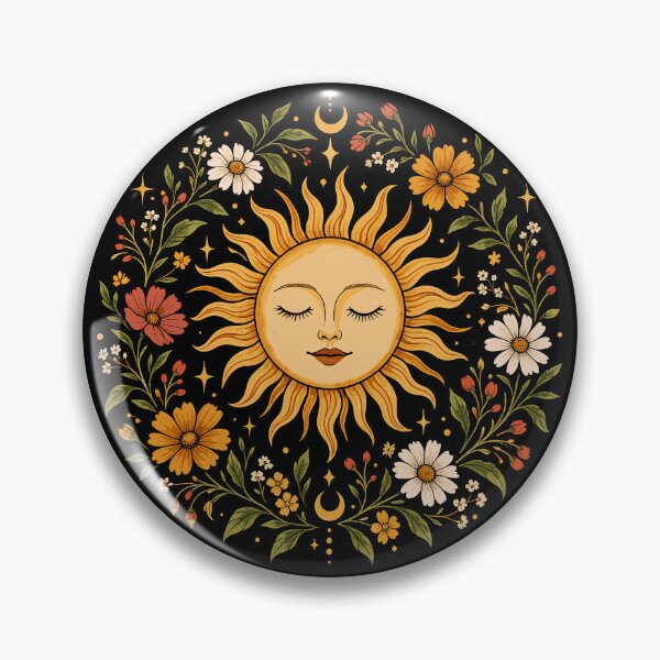Item preview, Celestial Floral Sun Boho Moon And Wildflower designed and sold by gordonbwyashop.
