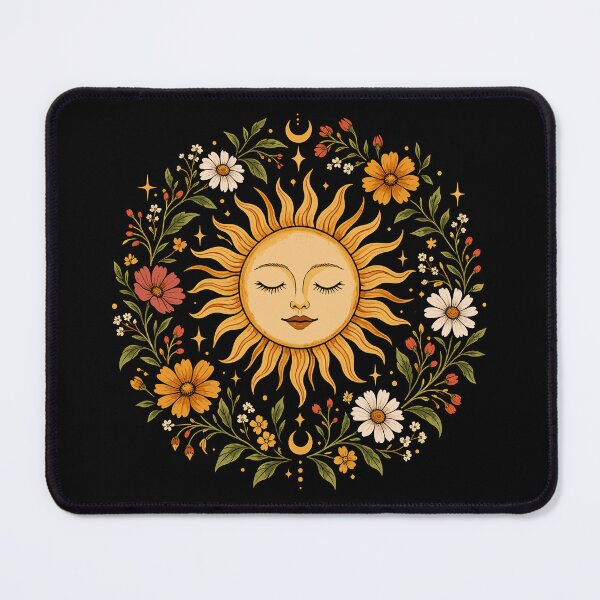 Item preview, Celestial Floral Sun Boho Moon And Wildflower designed and sold by gordonbwyashop.