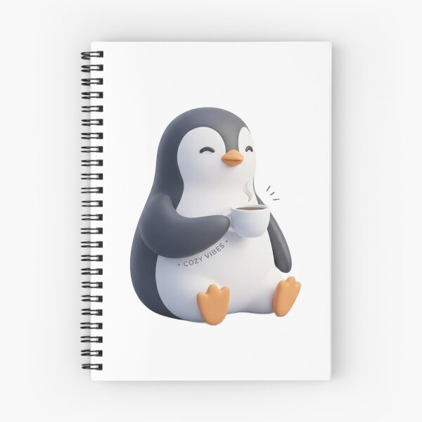 Item preview, Minimalist Chill Penguin with Coffee Weekend Design designed and sold by meghnad.