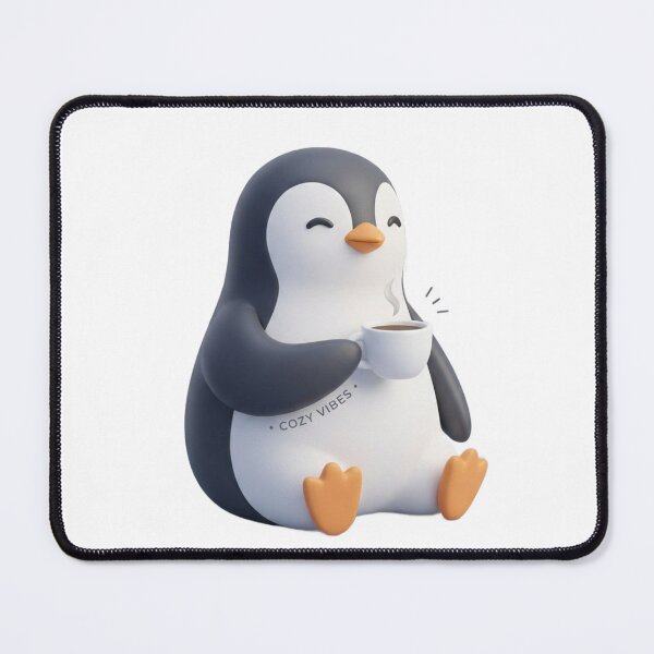 Item preview, Minimalist Chill Penguin with Coffee Weekend Design designed and sold by meghnad.