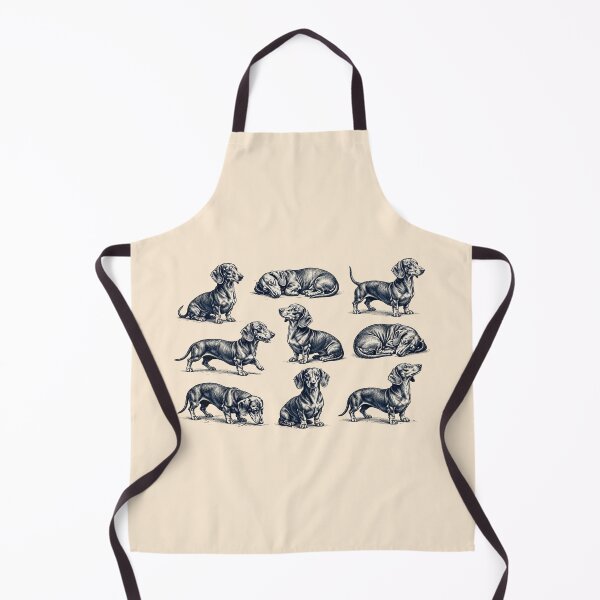 Item preview, Vintage Dachshund Poses Engraving Illustration Wiener Dog designed and sold by Yellowriversss.