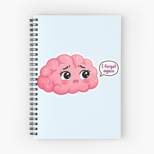 Item preview, I Forgot Again Kawaii Brain Sticker designed and sold by Cerys-GS.