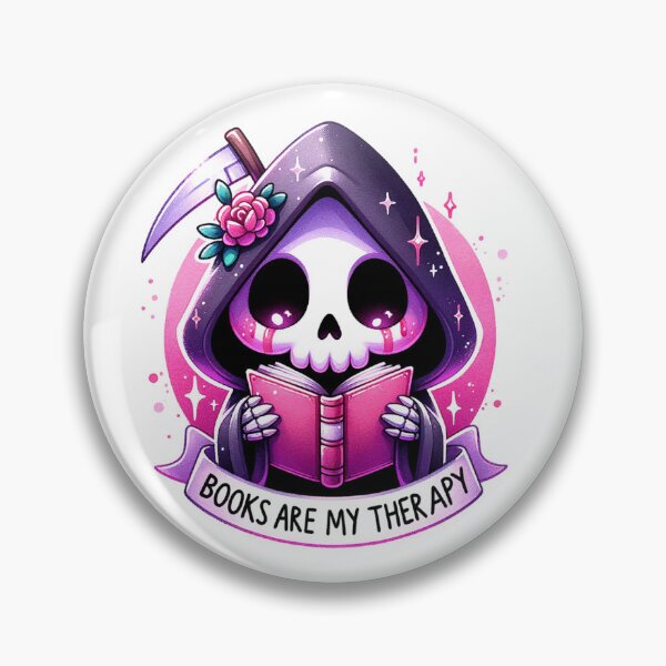 Item preview, Books Are My Therapy Grim Reaper Reading Book Lover designed and sold by Polaris Bear.