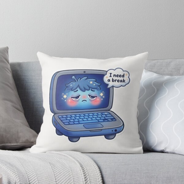Item preview, I Need a Break Kawaii Laptop Sticker designed and sold by Cerys-GS.