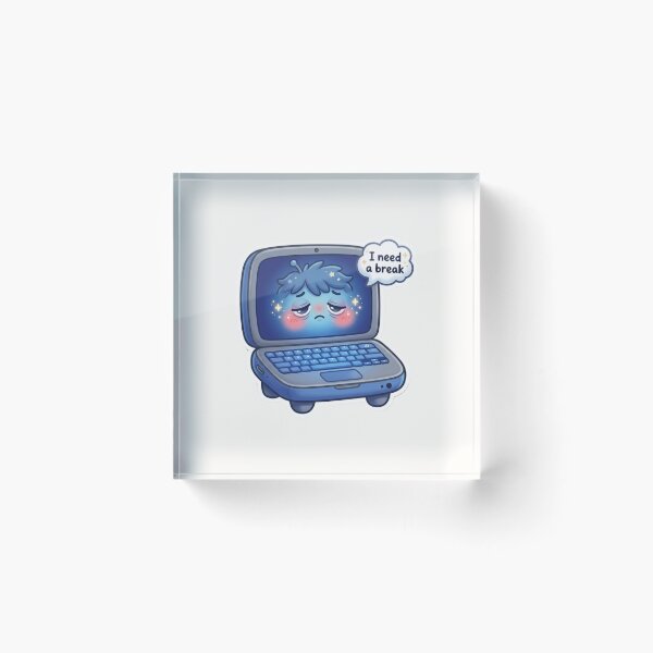 Item preview, I Need a Break Kawaii Laptop Sticker designed and sold by Cerys-GS.