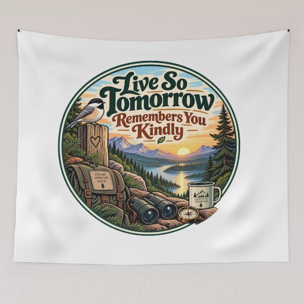 Item preview, Live So Tomorrow Remembers You Kindly – Meaningful Life Wisdom Design designed and sold by FindYouByZ.
