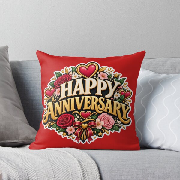 Item preview, Luxury Floral Hearts Happy Anniversary designed and sold by PrintBreeze.
