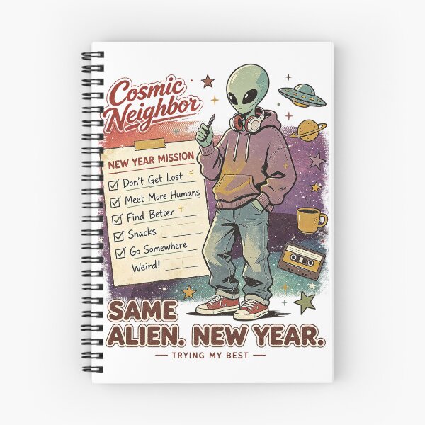 Item preview, Same Alien New Year Cosmic Neighbor designed and sold by NatalieJeans.