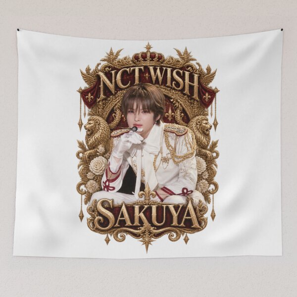 Item preview, NCT WISH SAKUYA Royal King Golden Throne Fantasy Kpop Merch designed and sold by Valeree Store.