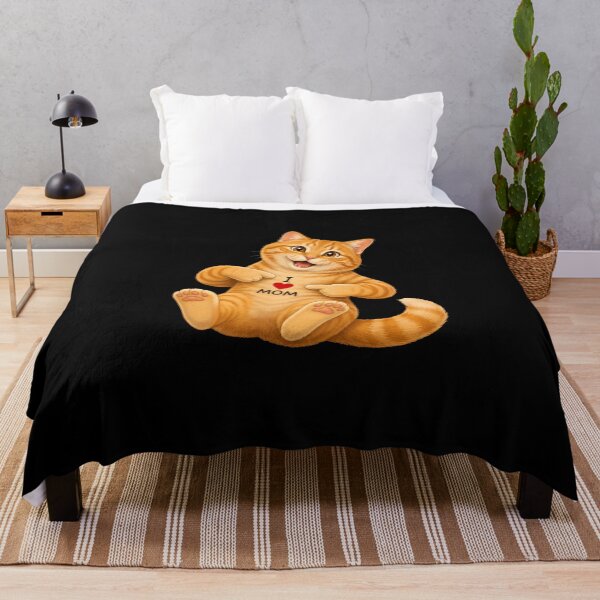Item preview, Orange Cat I Love Mom Heart Tattoo Design designed and sold by OlyvieArt.