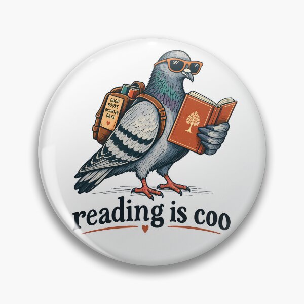Item preview, Reading Is Coo Funny Dove Reading Book designed and sold by gordonbwyashop.