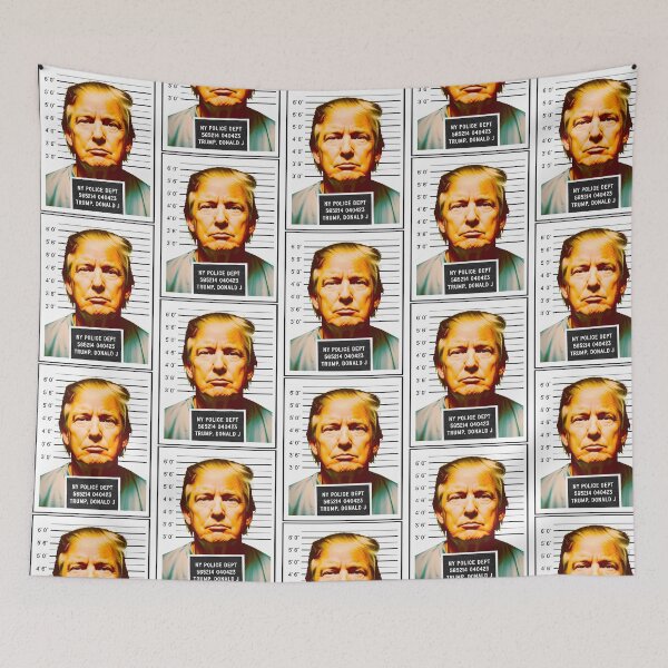 Item preview, Humorous Deepfake Mugshot T-Shirt Of Donald Trump - Fake Trump Mugshot Political designed and sold by Anja Gillette.