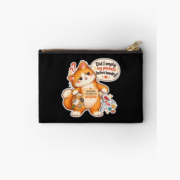 Item preview, NAGGINGCAT3 BY NAGGINGSTICKERSCO. DID I EMPTY MY POCKETS BEFORE LAUNDRY? MUNDANE COLLECTION | BLACK Edition | No.06 designed and sold by LaMaisonOfMY.