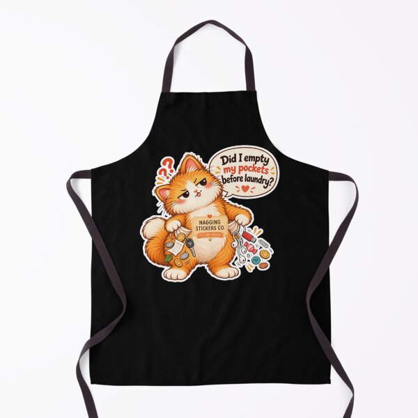 Item preview, NAGGINGCAT3 BY NAGGINGSTICKERSCO. DID I EMPTY MY POCKETS BEFORE LAUNDRY? MUNDANE COLLECTION | BLACK Edition | No.06 designed and sold by LaMaisonOfMY.