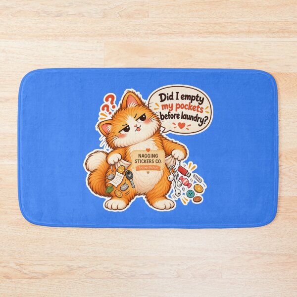 Item preview, NAGGINGCAT3 BY NAGGINGSTICKERSCO.DID I EMPTY MY POCKETS BEFORE LAUNDRY? MUNDANE COLLECTION | ELECTRIC BLUE Edition | No.06 designed and sold by LaMaisonOfMY.