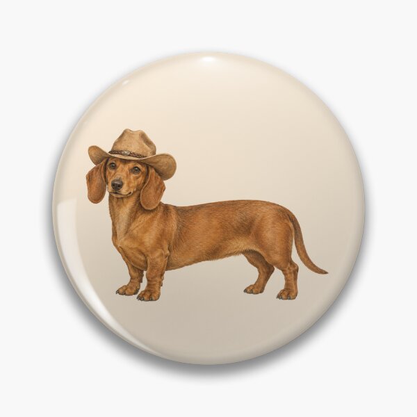 Item preview, Dachshund Wearing Cowboy Hat Western Wiener Dog designed and sold by Yellowriversss.