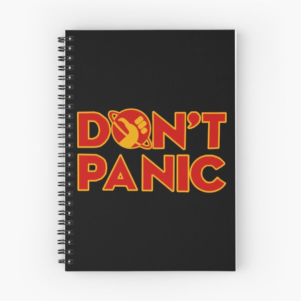 Item preview, Don't Panic - Red Yellow Hitchhiker's Logo designed and sold by yinon-h.