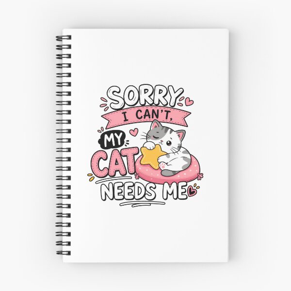 Item preview, Sorry I Cant My Cat Needs Me Cute Cat Lover Design designed and sold by OlyvieArt.