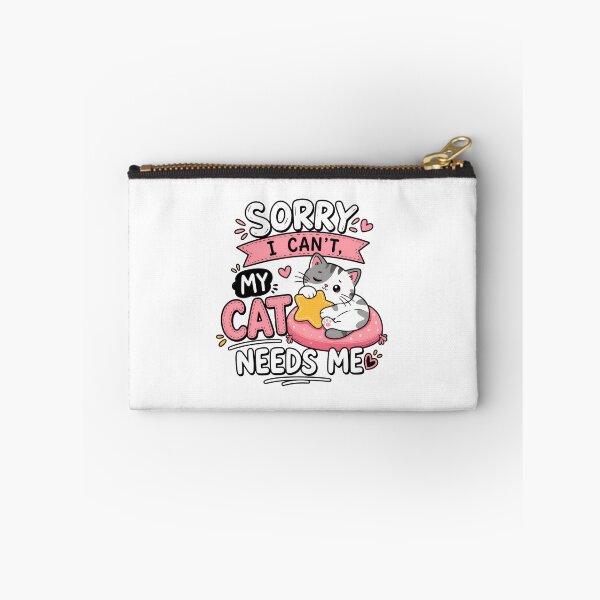Item preview, Sorry I Cant My Cat Needs Me Cute Cat Lover Design designed and sold by OlyvieArt.