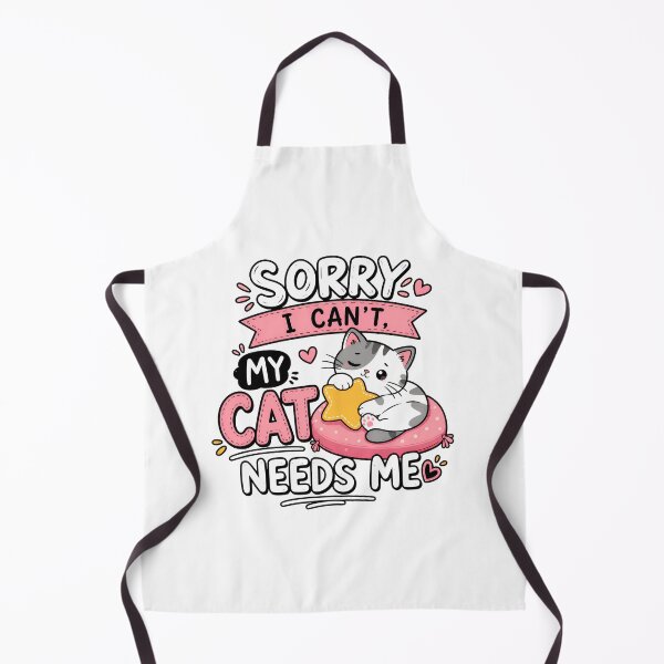 Item preview, Sorry I Cant My Cat Needs Me Cute Cat Lover Design designed and sold by OlyvieArt.