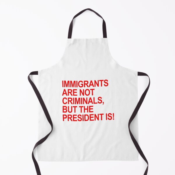 Aperçu de l'œuvre Les immigrants ne sont pas des criminels... mais le président (en rouge) créée et vendue par Anja Gillette.