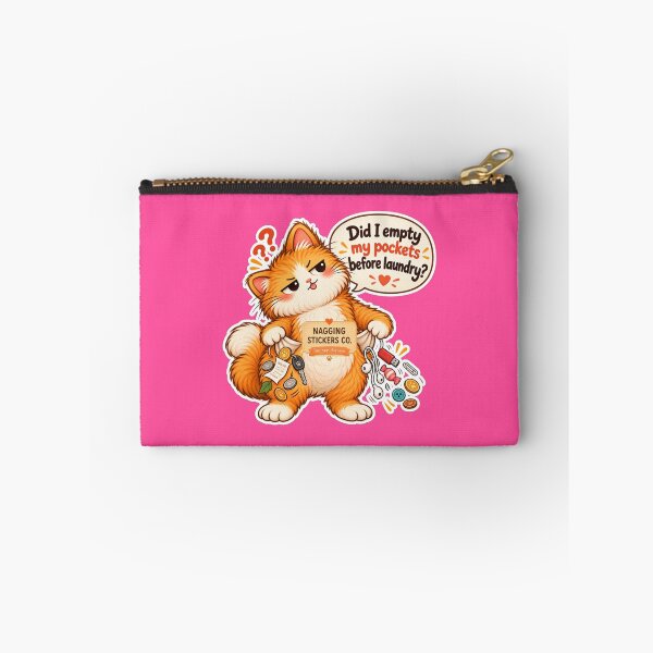 Item preview, NAGGINGCAT3 BY NAGGINGSTICKERSCO. DID I EMPTY MY POCKETS BEFORE LAUNDRY? MUNDANE COLLECTION | ELECTRIC PINK Edition | No.06 designed and sold by LaMaisonOfMY.