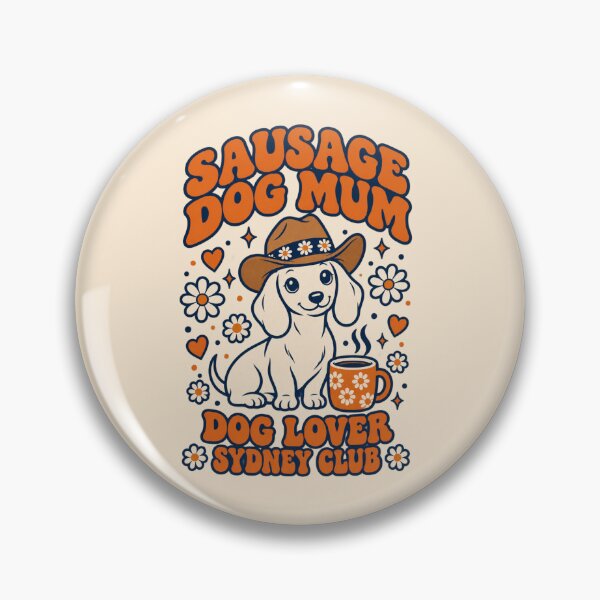 Item preview, Sausage Dog Mum Retro Groovy Daisy Dachshund Cowboy Hat designed and sold by Yellowriversss.